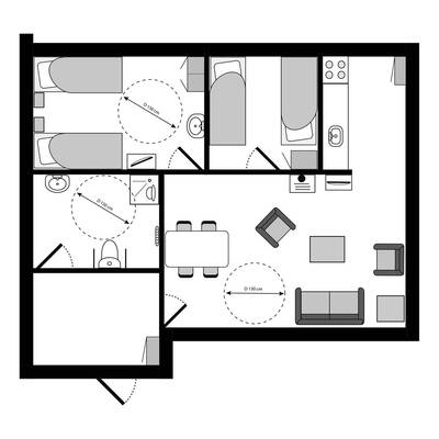 4-persoons bungalow - Vrijstaand