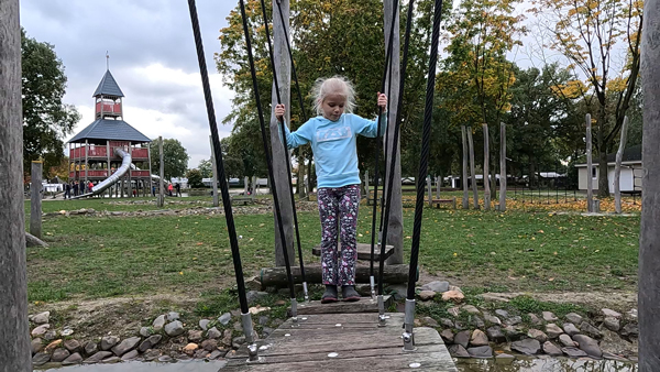 The large outdoor playground of holiday park De Leistert