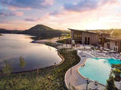 The Aqua Garden outdoor pool at Center Parcs Terhills Resort