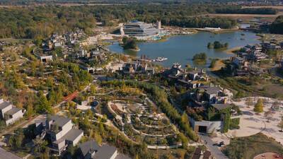 Aerial view of Center Parcs Villages Nature Paris