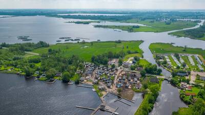 Aerial view of holiday park EuroParcs De Wiedense Meren, Beulakerwijde and Belterwijde