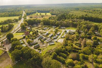 Aerial view of holiday park Buitenplaats Holten