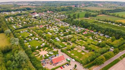Aerial view of holiday park Molecaten Park Wijde Blick in Zeeland