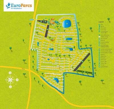 Park map Duinresorts Recreation park de Woudhoeve