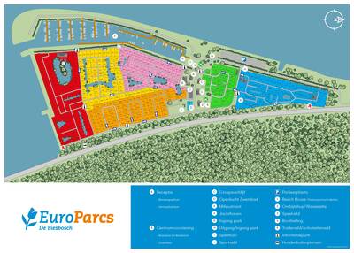 Park map Europarcs EuroParcs De Biesbosch