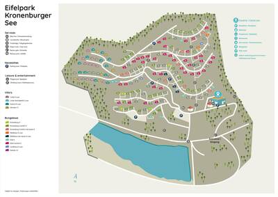 Park map Roompot Eifelpark Kronenburger See