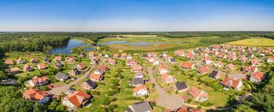 Aerial view of holiday homes at the Roompot Résidence Klein Vink holiday park