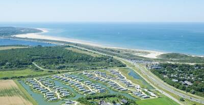 Aerial view of Z'andvillas De Groote Duynen