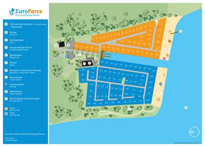 park map EuroParcs De Kraaijenbergse Plassen