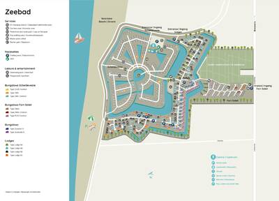 Park map Roompot Holiday park Zeebad