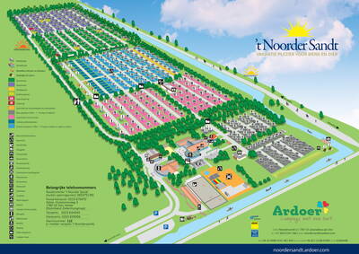 Park map Camping ’t Noorder Sandt