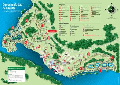Park map centerparcs Le Lac d'Ailette