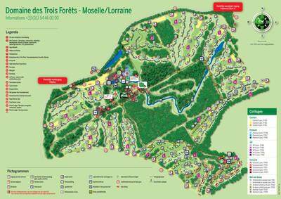 Park map centerparcs Les Trois Forêts