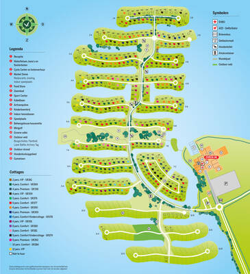 Park map centerparcs Parc Sandur