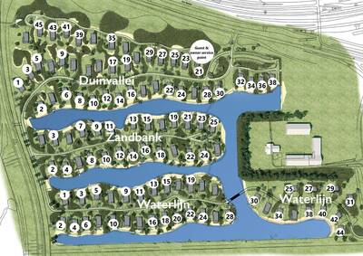 Park map De Groote Duynen zandvillas