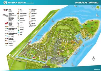 Park map oostappen Marina Beach