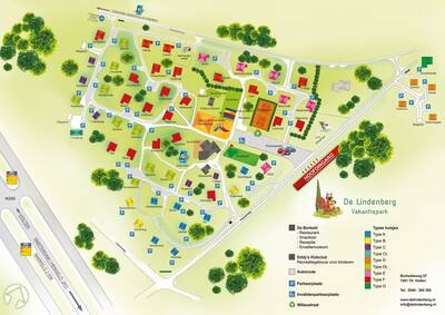 Park map vakantiepark De Lindenberg