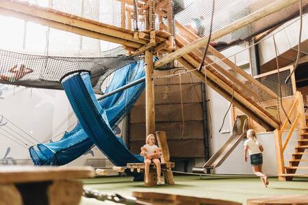 Playground equipment in the indoor playground "Giga Konijnenhol" of holiday park Beerze Bulten