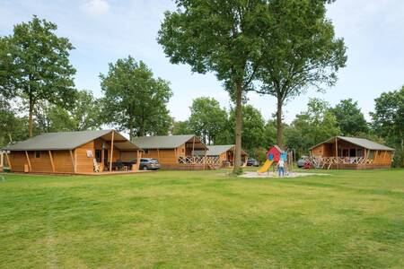 Safari tents at the holiday park Kampeerdorp de Zandstuve