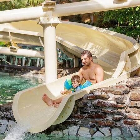 One of the 4 slides in the Aqua Mundo of Center Parcs De Kempervennen