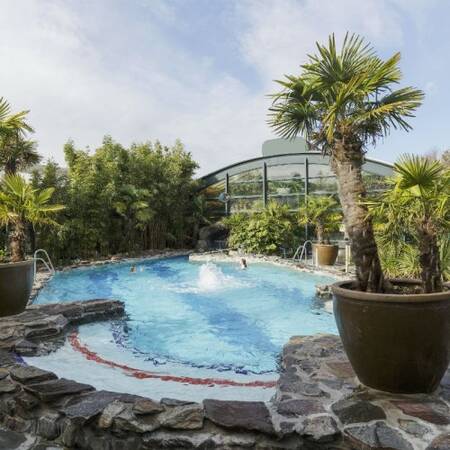 The outdoor pool of the Aqua Mundo swimming pool of Center Parcs Het Meerdal