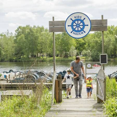 Rent a pedal boat and sail around on the park lake of Center Parcs Het Meerdal