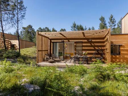 Terrace at a holiday home on Center Parcs Les Landes de Gascogne