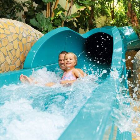 There are no fewer than 7 slides in the Aqua Mundo of Center Parcs Les Trois Forêts