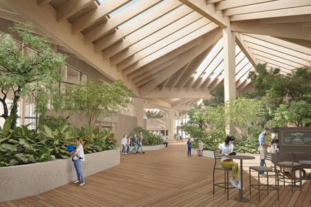 Impression of the new Market Dome of Center Parcs Nordborg Resort