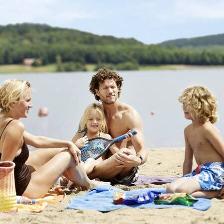 Beach at the lake of Center Parcs Park Bostalsee