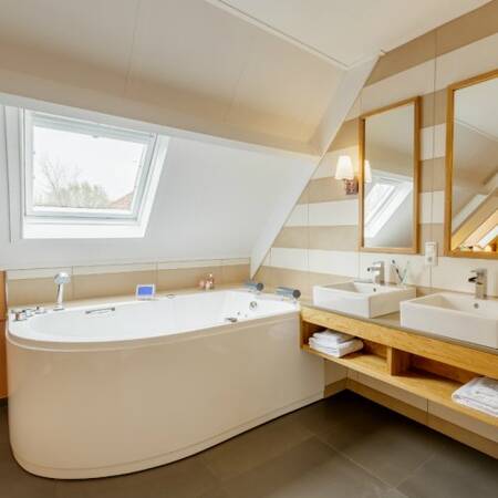 Luxurious bathroom of a holiday home at Center Parcs Park Nordseeküste