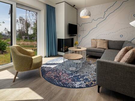 Living room of a cottage at Center Parcs Terhills Resort