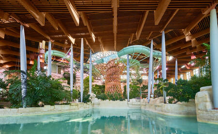 The Aqua Mundo of Center Parcs Villages Nature Paris seen from the inside