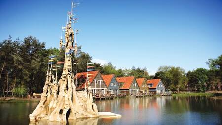 The sand castle of "Klaas Vaak" in the Lake of Dreams in Efteling Bosrijk