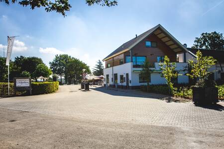 The park entrance of holiday park EuroParcs Gulperberg in South Limburg