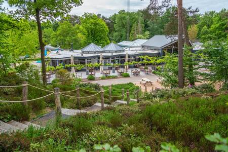 The center building of holiday park EuroParcs Maasduinen