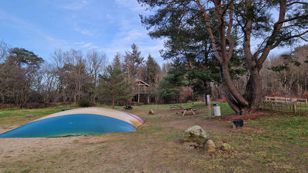 Playground with the Tree House XXL in the background at the EuroParcs Ruinen holiday park