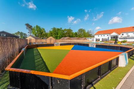 The football field of holiday park EuroParcs Veluwemeer