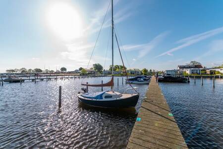 Boats in the marina of holiday park EuroParcs Veluwemeer