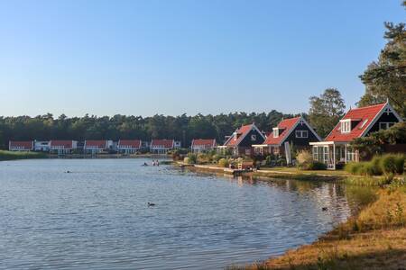 Holiday homes on the recreational lake at holiday park EuroParcs de Zanding