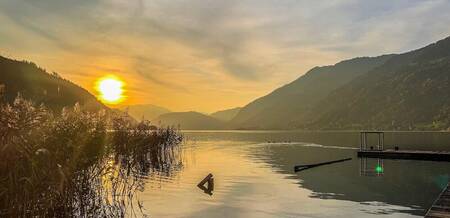 raft in the water of Lake Ossiach