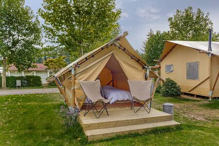 Duin Lodge glamping tent at the Sandberghe holiday park