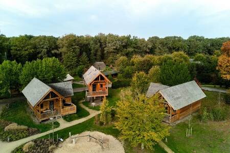 Aerial view of holiday homes at Sandberghe holiday park