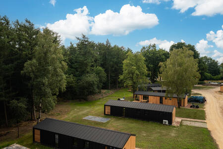 Detached holiday homes on an avenue at holiday park Wilsumer Berge
