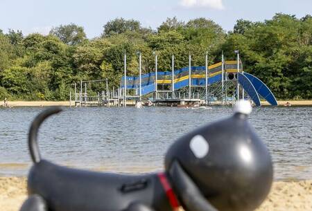 The recreational pond of holiday park Witterzomer with play equipment