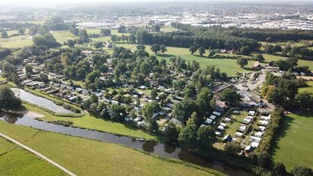 Aerial view of holiday park Mölke aan de Regge