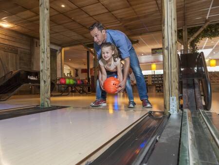 Bowling at the bowling alley of holiday park Landal Aelderholt