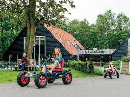 Children on go-karts at the Landal Amerongse Berg holiday park