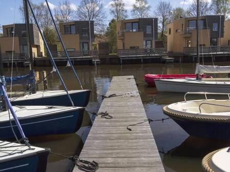 Boats in the marina of holiday park Landal De Bloemert