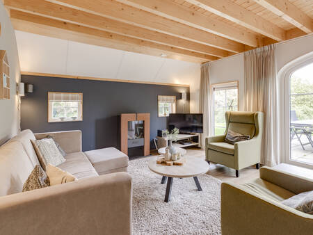 Living room of a holiday home at Landal De Hellendoornse Berg holiday park